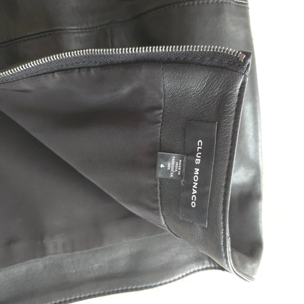 Club Monaco Leather Pencil Skirt - US 4 - Excellent Condition - Picture 4 of 7